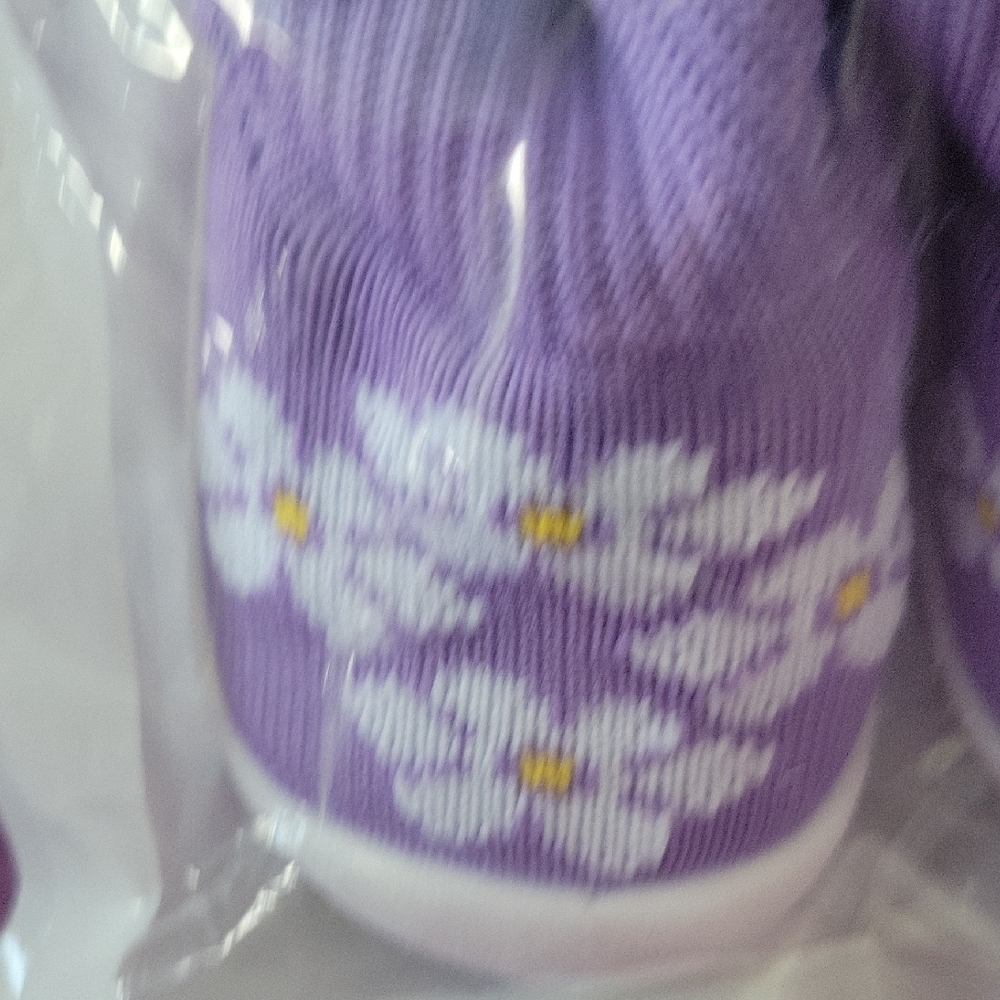 Purple Floral Baby Booties - Picture 4 of 9